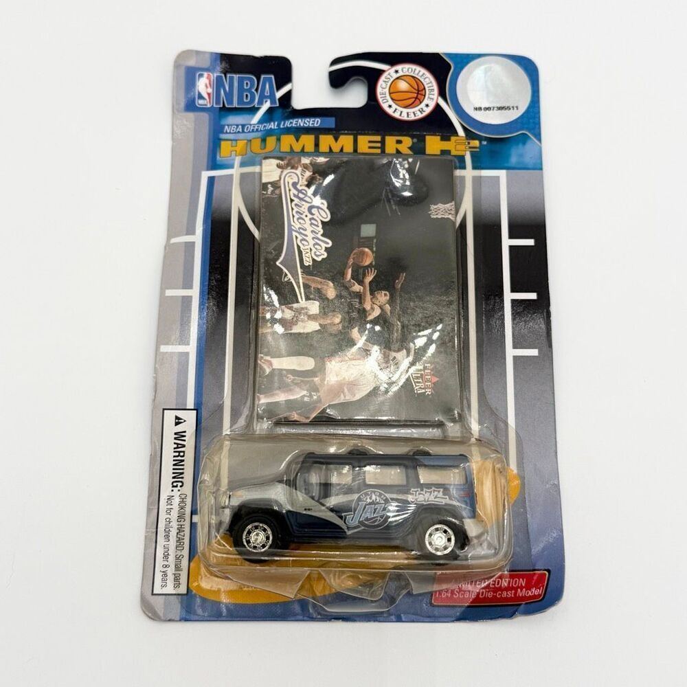 Early 2000s Fleer NBA Diecast Hummer H2 Vehicle Brand New Carlos Arroyo Utah Jaz